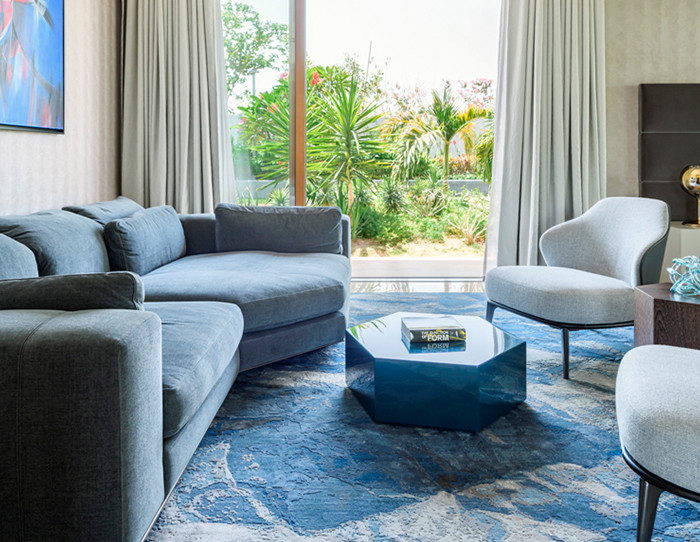 blue rugs for beach house